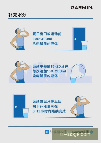 跳远训练后补液讲究，少量多次并同步补充电解质